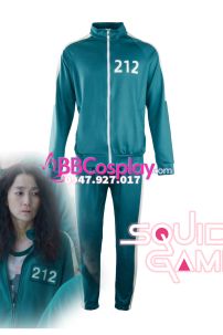 Trang Phục Người Chơi 212 Trò Chơi Con Mực - Màu Xanh Nhạt