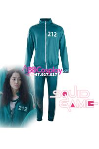 Trang Phục Người Chơi 212 Trò Chơi Con Mực - Màu Xanh Nhạt