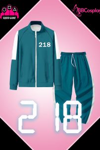 Trang Phục Người Chơi 218 Trò Chơi Con Mực - Màu Xanh Nhạt