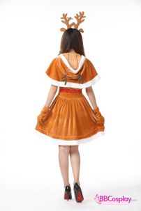 Đầm Tuần Lộc Cúp Ngực Có Kèm Choàng