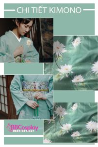 Kimono Xanh Mint Misaki - Quỳnh Hoa