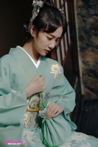 Kimono Xanh Mint Misaki - Quỳnh Hoa
