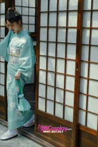 Kimono Xanh Mint Misaki - Quỳnh Hoa