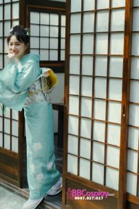 Kimono Xanh Mint Misaki - Quỳnh Hoa