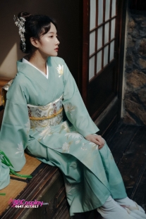Kimono Xanh Mint Misaki - Quỳnh Hoa