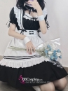 Đồ Nàng Hầu Maid Tay Phồng Kèm Tạp Dề Nơ Đáng Yêu - Màu Đen