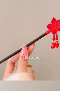 Trâm Cài Giá Rẻ - Trâm Hoa Đỏ