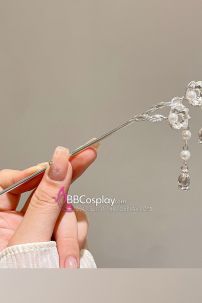 Trâm Cài Giá Rẻ - Hoa Sen Bạc