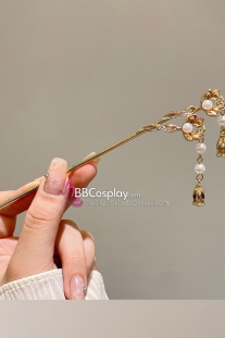 Trâm Cài Giá Rẻ - Hoa Sen Vàng