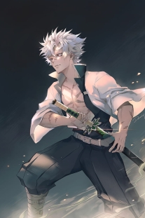 Kiếm Gỗ 1M Phong Trụ Shinazugawa Sanemi - Kimetsu No Yaiba