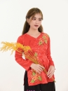 Áo Bà Ba Đỏ Phi Hoa Lúa