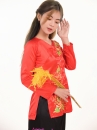 Áo Bà Ba Đỏ Phi Hoa Lúa