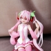 Mô Hình Nhân Vật Hatsune Miku Ngồi Ghế Hồng Vuốt Tóc Xinh Đẹp - Mô Hình Không Hộp