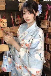 Yukata Xanh Sóng Biển Ngàn Hoa