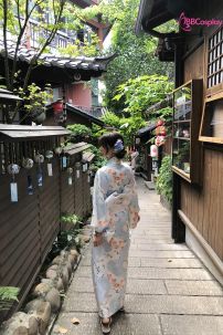 Yukata Xanh Sóng Biển Ngàn Hoa