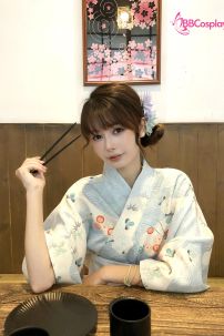 Yukata Xanh Sóng Biển Ngàn Hoa