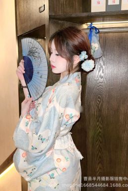 Yukata Xanh Sóng Biển Ngàn Hoa