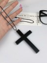 Dây Chuyền Thánh Giá Bằng Gỗ  - Màu Đen