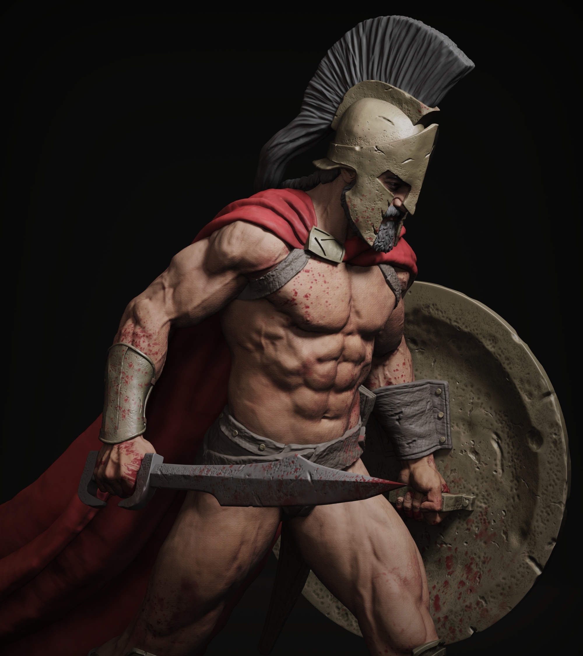 Kiếm PU King Leonidas Trong Spartan 300 - Chiến Binh 300