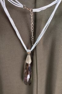 Phụ Kiện Vòng Cổ Mặt Đá Giọt Nước Lớn Quý Tộc