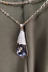 Phụ Kiện Vòng Cổ Mặt Đá Lớn Quý Tộc