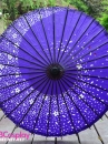 Dù Giấy Tím Đậm 1 Xoáy -Dù Nhật Bản Wagasa