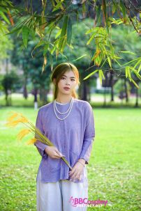 Trang Phục Bà Ba Gấm Tím