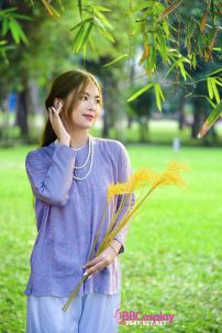 Trang Phục Bà Ba Gấm Tím
