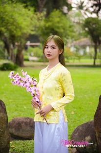 Đồ Bà Ba Gấm Vàng Hoa Mai