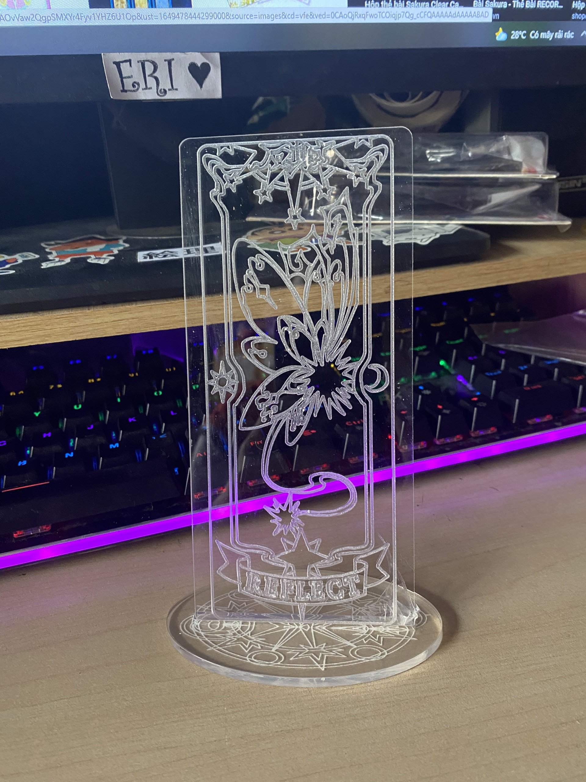 Đèn Ngủ Sakura Clear Card - LUCID -Vàng