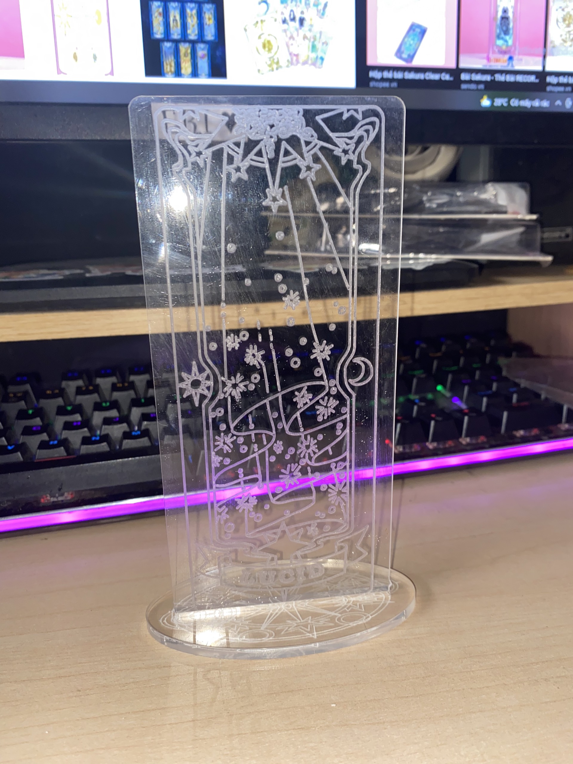 Đèn Ngủ Sakura Clear Card - LUCID -Vàng