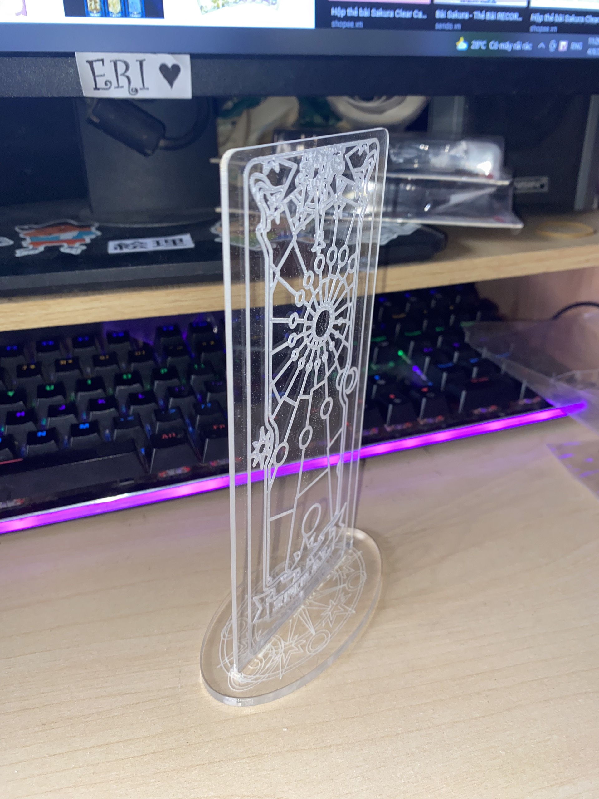 Đèn Ngủ Sakura Clear Card - LUCID -Vàng