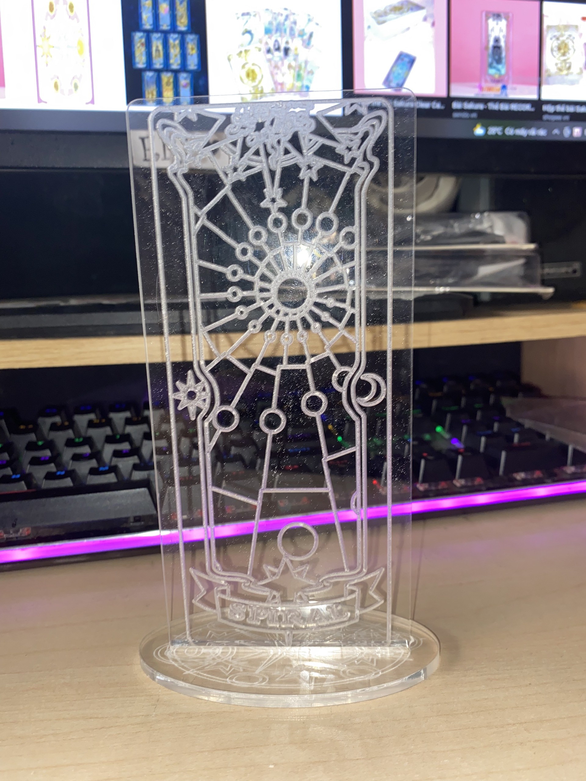 Đèn Ngủ Sakura Clear Card - LUCID -Vàng