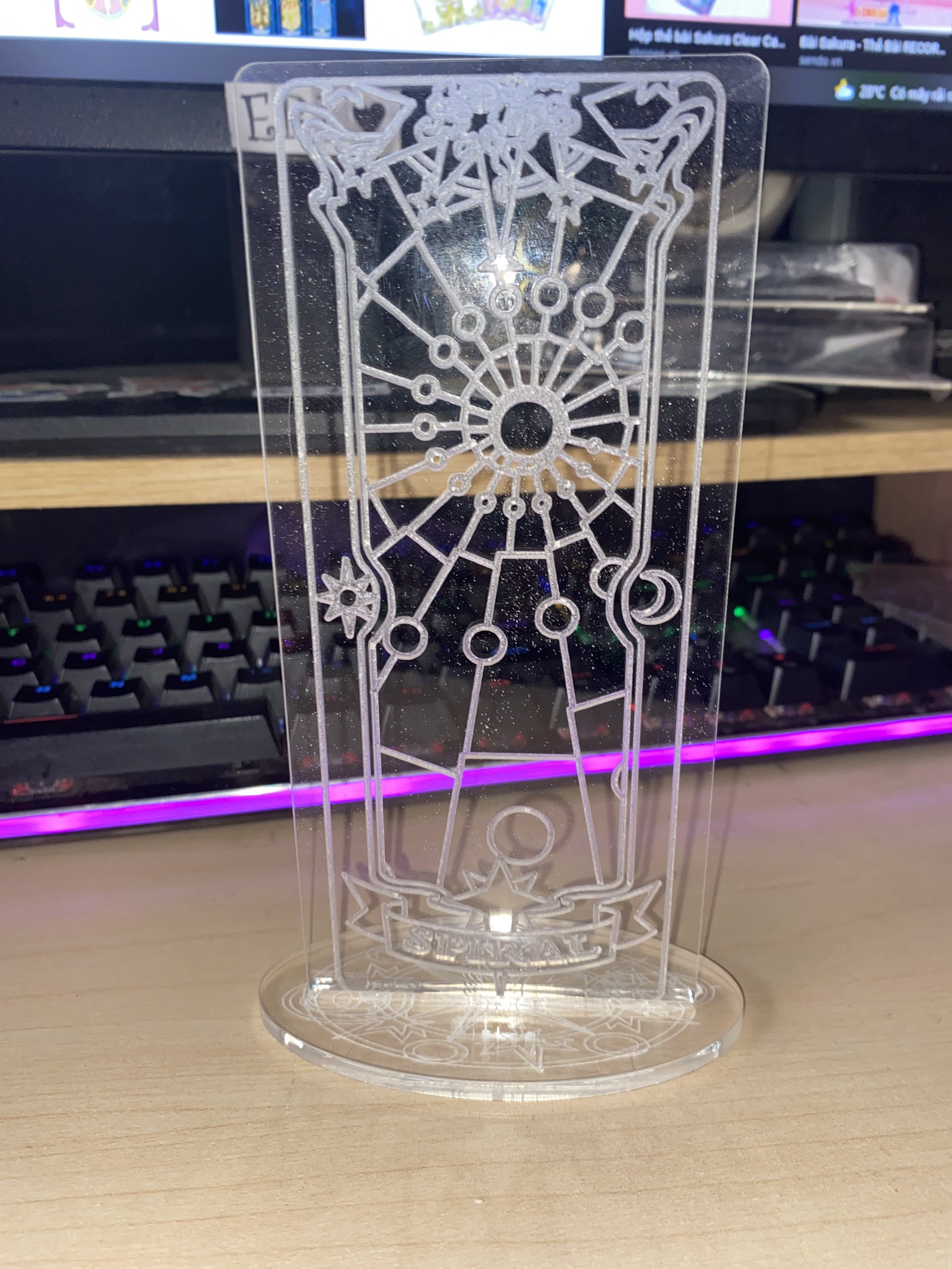 Đèn Ngủ Sakura Clear Card - LUCID -Vàng