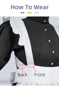 Đầm Maid Bigsize - Đầm Maid Cho Nam - Trang Phục Hầu Gái Dáng Dài Màu Đen