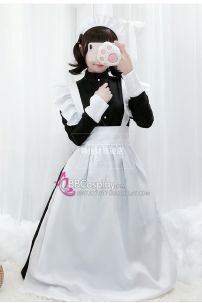Đầm Maid Bigsize - Đầm Maid Cho Nam - Trang Phục Hầu Gái Dáng Dài Màu Đen