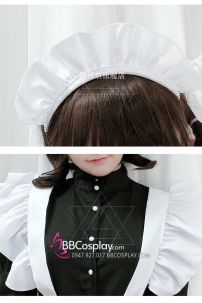 Đầm Maid Bigsize - Đầm Maid Cho Nam - Trang Phục Hầu Gái Dáng Dài Màu Đen
