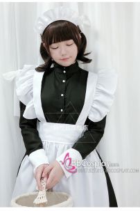 Đầm Maid Bigsize - Đầm Maid Cho Nam - Trang Phục Hầu Gái Dáng Dài Màu Đen
