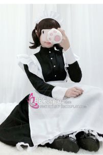 Đầm Maid Bigsize - Đầm Maid Cho Nam - Trang Phục Hầu Gái Dáng Dài Màu Đen