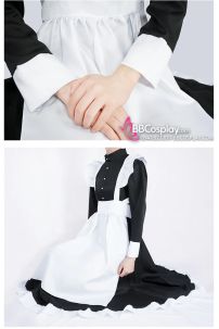 Đầm Maid Bigsize - Đầm Maid Cho Nam - Trang Phục Hầu Gái Dáng Dài Màu Đen