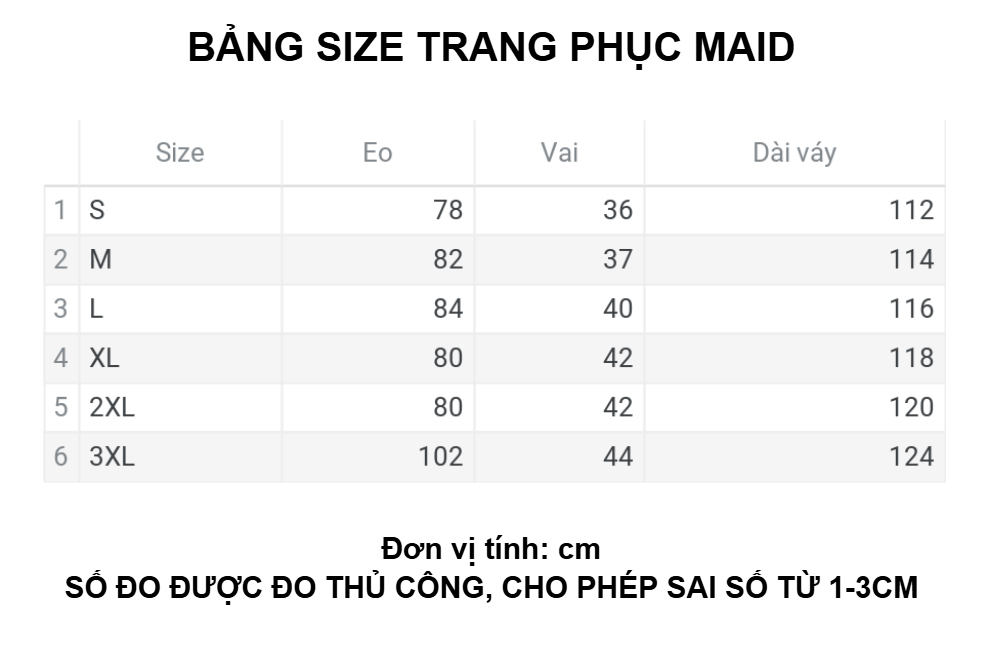 Đầm Maid Cho Nam - Đồ Hầu Gái Dáng Dài Màu Đen