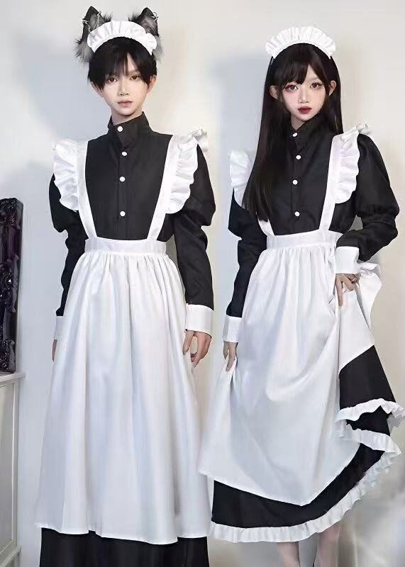 Đầm Maid Tay Dài - Đồ Hầu Gái Dáng Dài Màu Đen