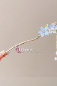 Trâm Cài Giá Rẻ - Hoa Mai Xanh Dương