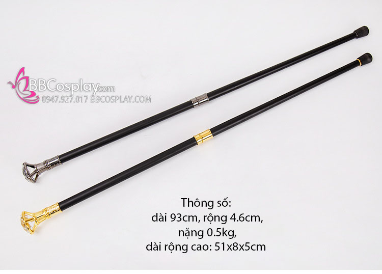 Gậy Quý Tộc Kim Cương Vàng 93Cm