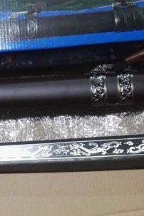 Kiếm Hán Phong Thủy Hoạ Tiết Mã Não Nâu - Nâu Hoa Văn 42cm