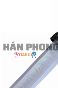 Kiếm Hán Phong Thủy Hoạ Tiết Mã Não Nâu Bạc Cổ - Nâu Đồng 29Cm
