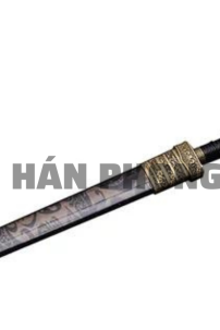 Kiếm Hán Phong Thủy Hoạ Tiết Mã Não Nâu Bạc Cổ - Nâu Đồng 29Cm