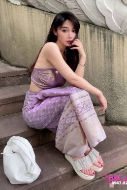 Đồ Thái Lan Sexy Áo Tím Váy Tím Gấm