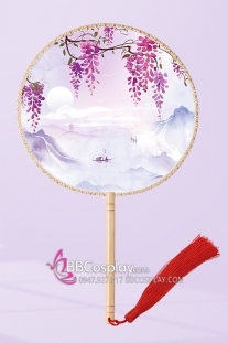 Quạt Tròn Sơn Đồ Núi Tử Đằng