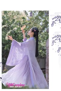 Hán Phục Hải Đường Tử Sắc